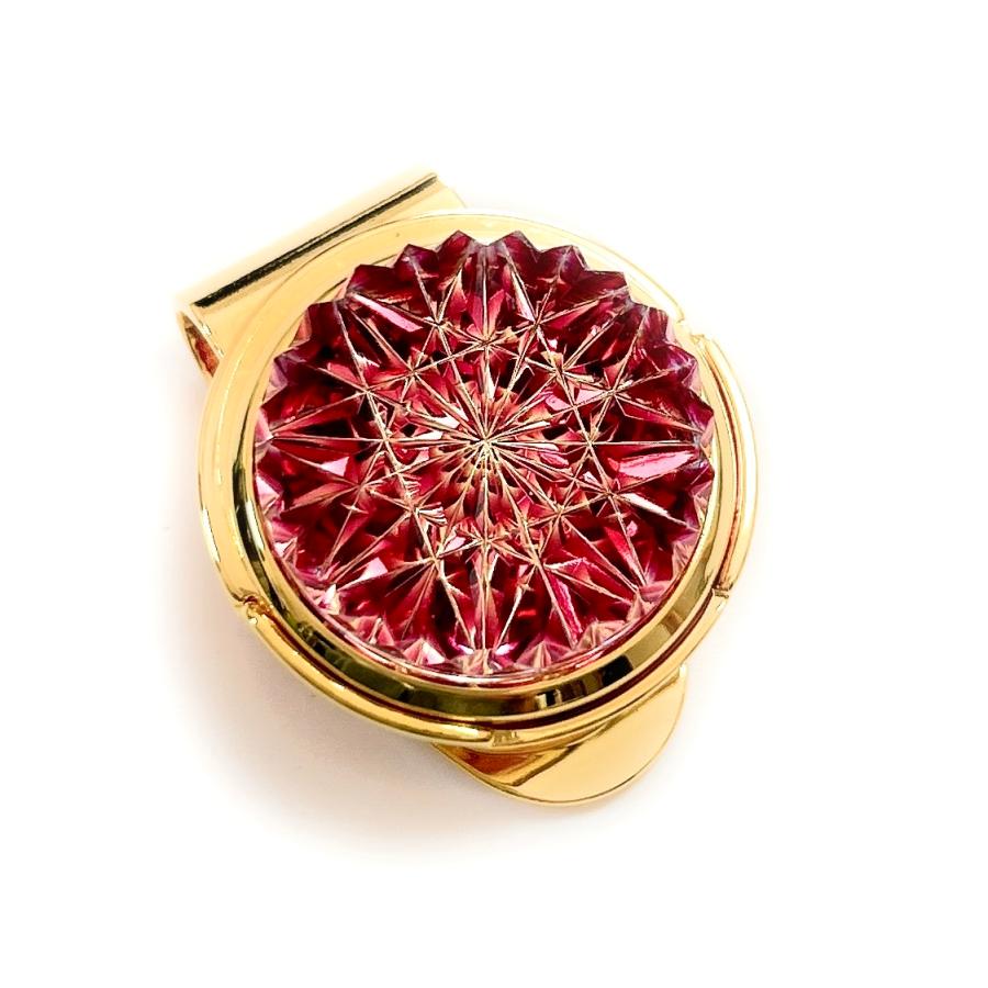 東京切子ゴルフマーカー　ひまわり　金赤・ゴールド |  | 03