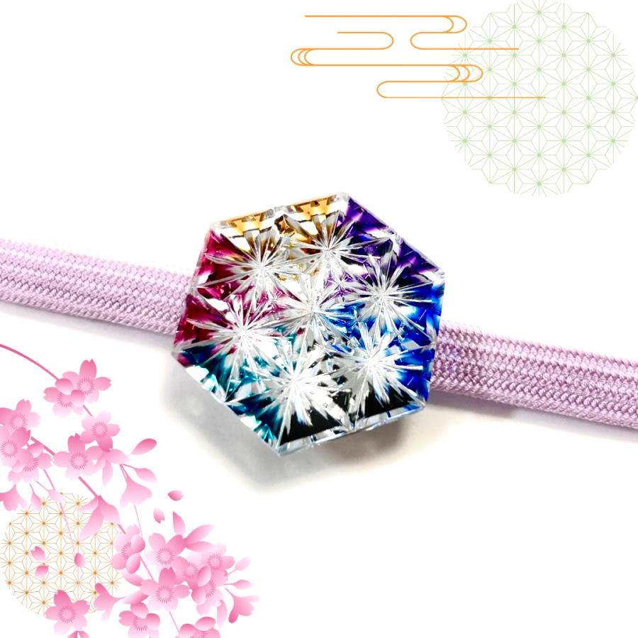 東京切子帯留　組切子　万華鏡　華 |  | 04