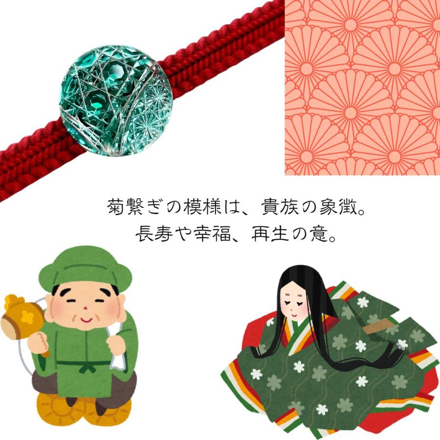 「上昇気流」東京切子帯留　幸運守護　ダークグリーン |  | 03