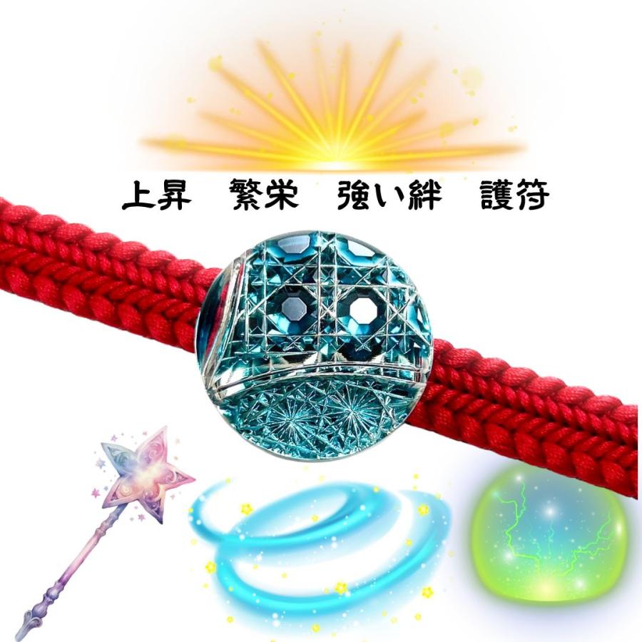 「上昇気流」東京切子帯留　幸運守護　ダークブルー |  | 01