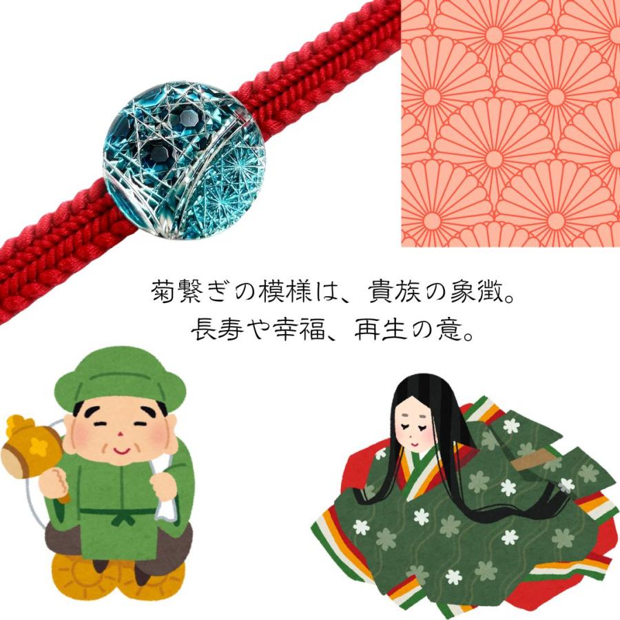 「上昇気流」東京切子帯留　幸運守護　ダークブルー |  | 03