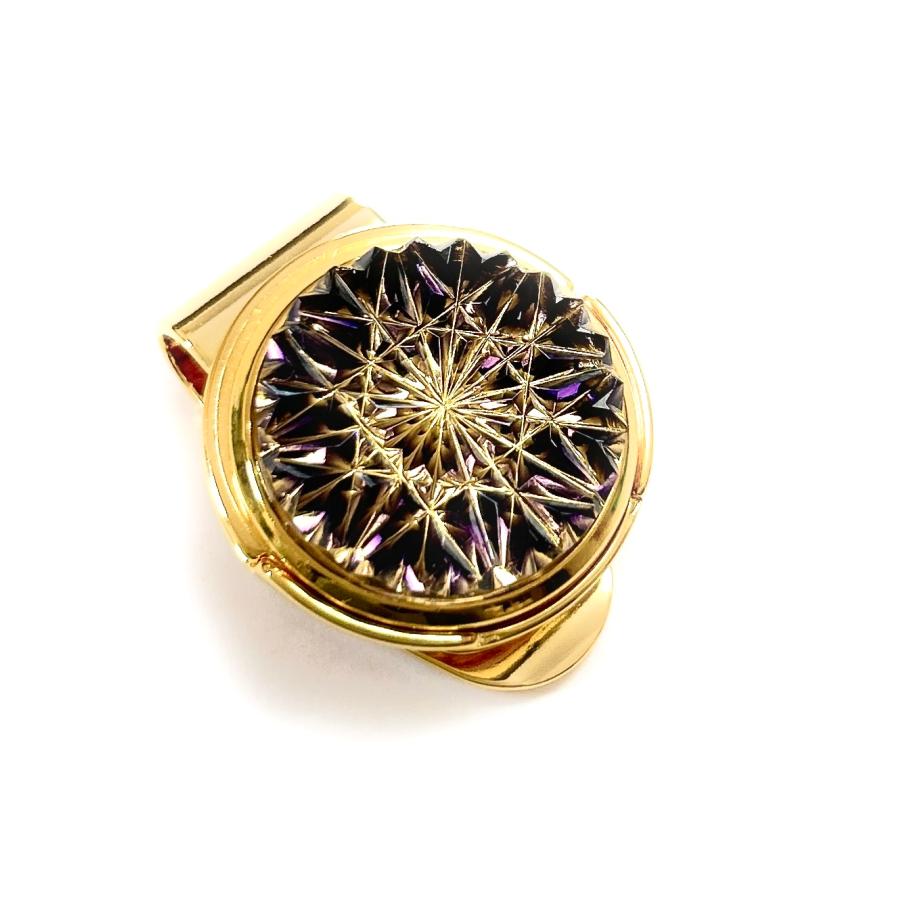 東京切子ゴルフマーカー　ひまわり　紫　ゴールド |  | 02