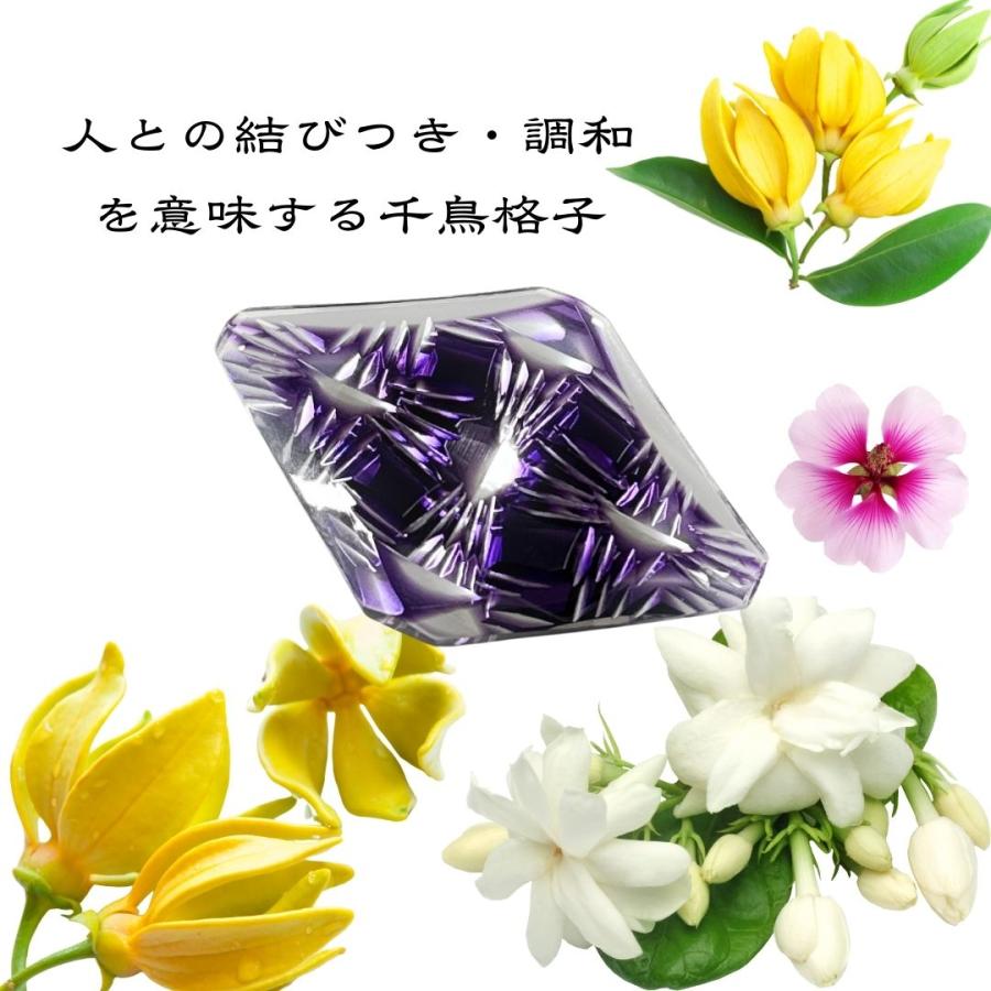 東京切子帯留め　千鳥格子　紫 |  | 03