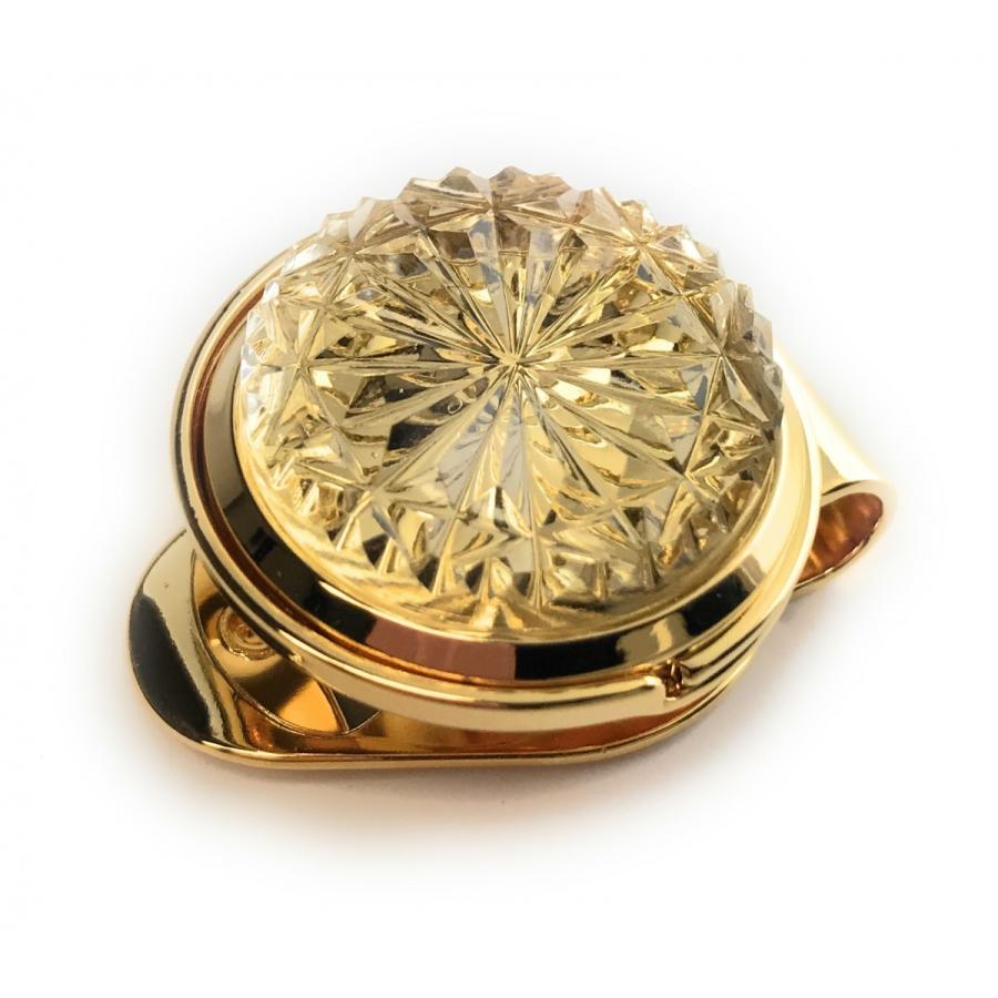 東京切子ゴルフマーカー　菊・クリアーゴールド | 