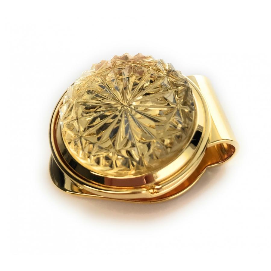 東京切子ゴルフマーカー　菊・クリアーゴールド |  | 01