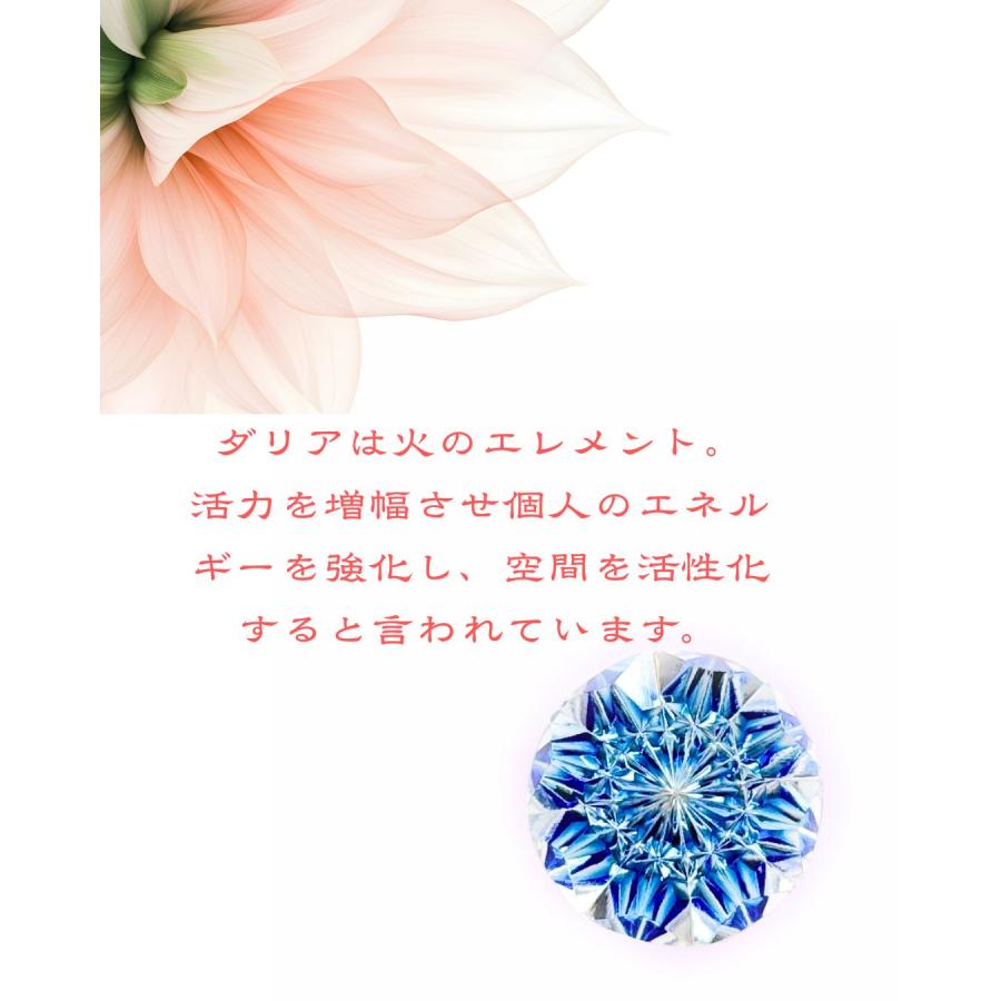 「新しい挑戦・前向きな変化・招福」東京切子帯留め　天竺牡丹　〜ダリア〜　青 |  | 01