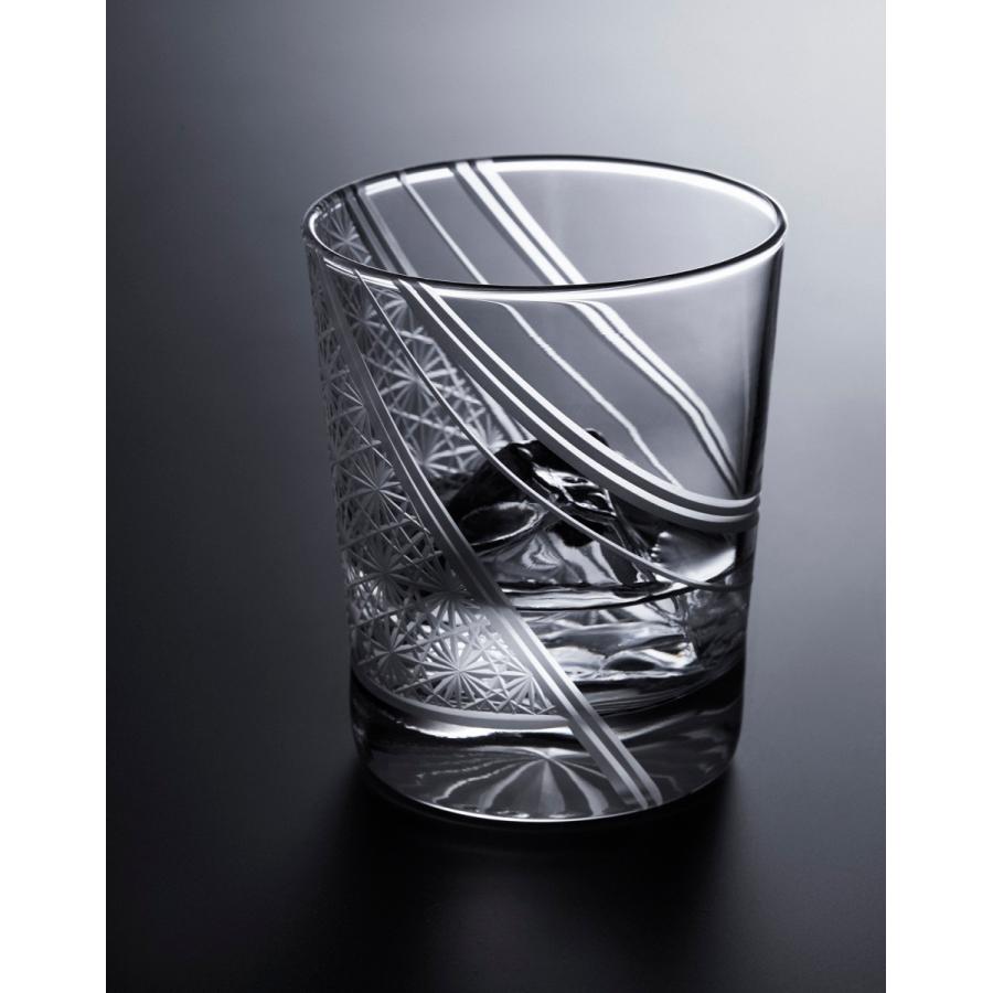 東京切子ロックグラス　羽衣　菊つなぎ | 