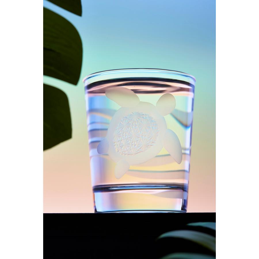 ハワイアンスタイル 東京切子ロックグラス ‐ ホヌ　菊つなぎ |  | 05