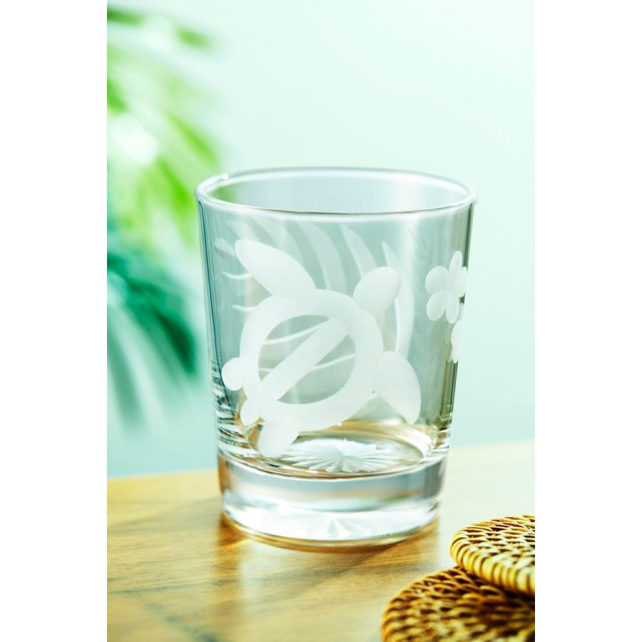 ハワイアンスタイル　　東京切子ロックグラス-ホヌ | 