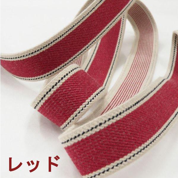 【反売りのみ】デニム調ゴム(平ゴム)　25mm巾 30ｍ巻　サスペンダー　ベルト |  | 01