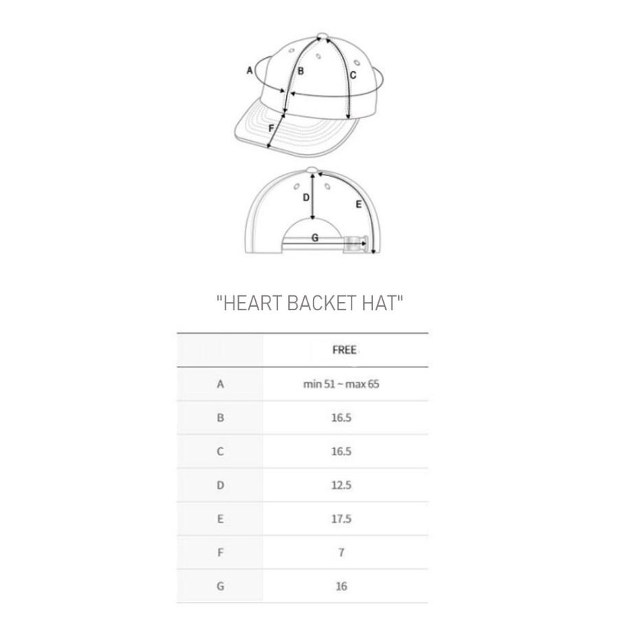 エムエルビー バケットハット MLB Korea メンズ レディース HEART BACKET HAT ハート バケット ハット BLACK ブラック IVORY アイボリー 3AHTH012N-IVS/BKS ACC｜option｜05