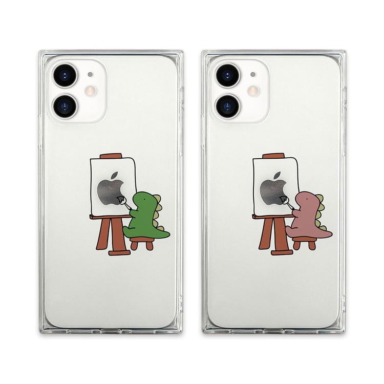 Iphone 12 Mini ケース スクエア Phone 12 Pro 12 ケース Iphone 12 Pro Max おしごとダイナソー 画家 四角 お取り寄せ Ak Select Option Yahoo 店 通販 Yahoo ショッピング