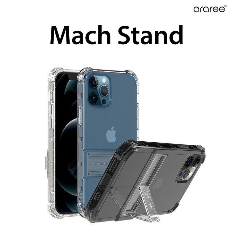 araree iPhone 12 クリアケース ハード iPhone 12 mini iPhone 12 Pro スタンド 韓国 透明 カメラ保護 衝撃吸収 Mach Stand お取り寄せ｜option｜02