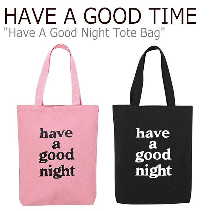 ハブアグットタイム エコバッグ HAVE A GOOD TIME HAVE A GOOD NIGHT TOTE BAG ハブアグットナイト  トートバッグ ピンク ブラック FLGD9A1B61/2 バッグ :bg-ht-flgd9a1b61:Select Option Yahoo!店 -  通販 -