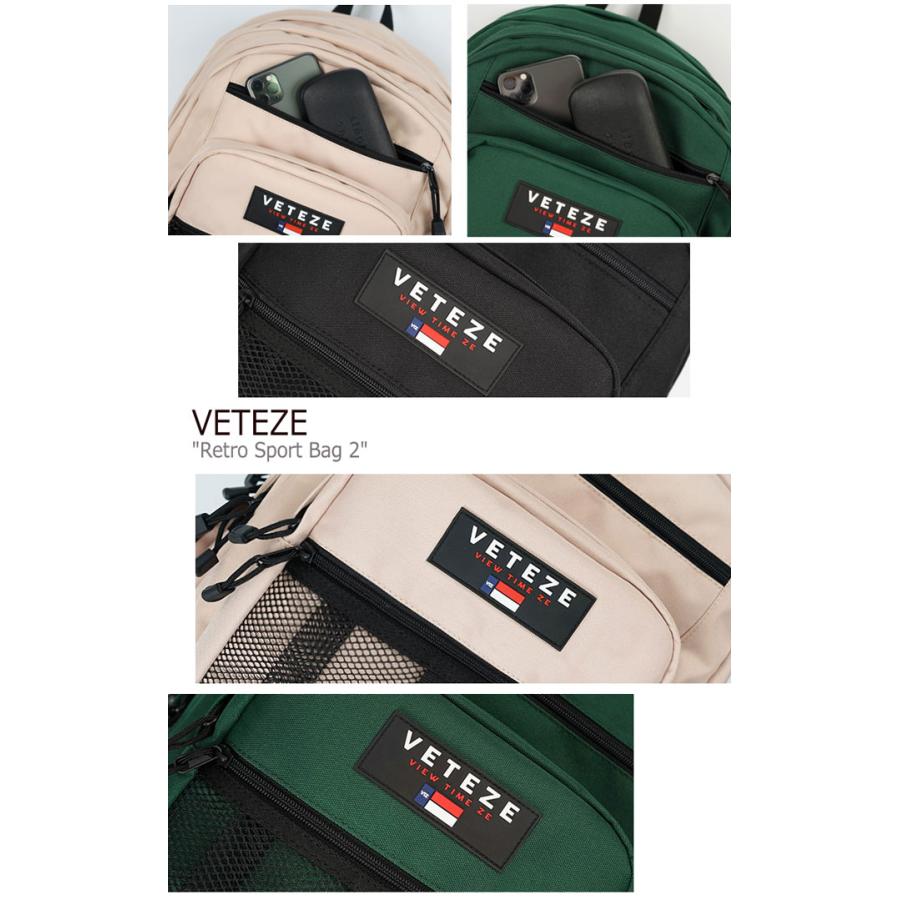 【即納カラー有/国内配送】ベテゼ リュックサック VETEZE 正規販売店 Retro Sport Bag 2 レトロ スポーツ バッグ2 BLACK BEIGE GREEN RSB21/2/3 バッグ SZR｜option｜04