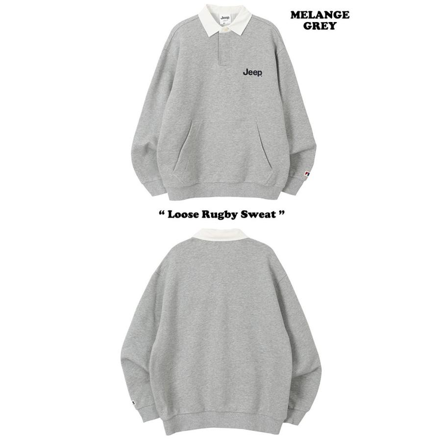 ジープ トレーナー Jeep メンズ レディース Loose Rugby Sweat ルーズ ラグビー スウェットシャツ GREY グレー NAVY ネイビー JN5TSU824MG/NA ウェア｜option｜02