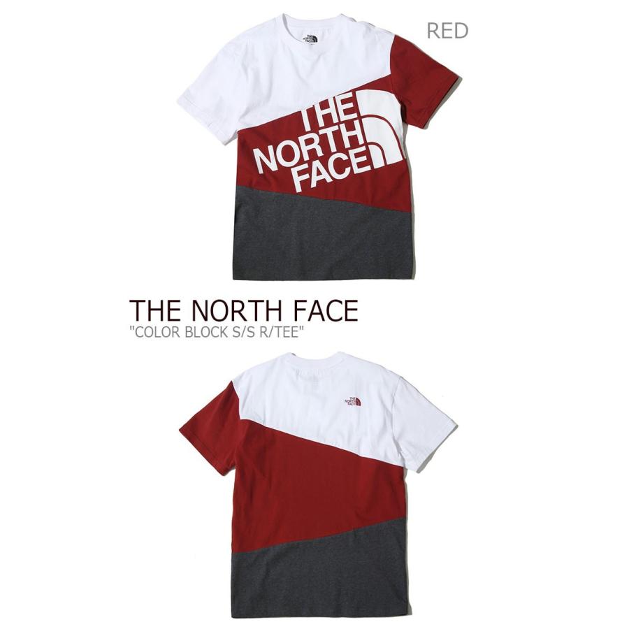 north face colour block t shirt