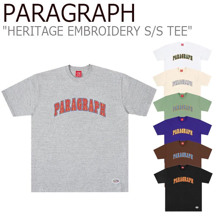 パラグラフ Tシャツ PARAGRAPH HERITAGE EMBROIDERY S/S TEE ヘリテージ エンブロイダリー ショートスリーブTシャツ 半袖 PRG40 5583800357 ウェア ファッション メンズファッション