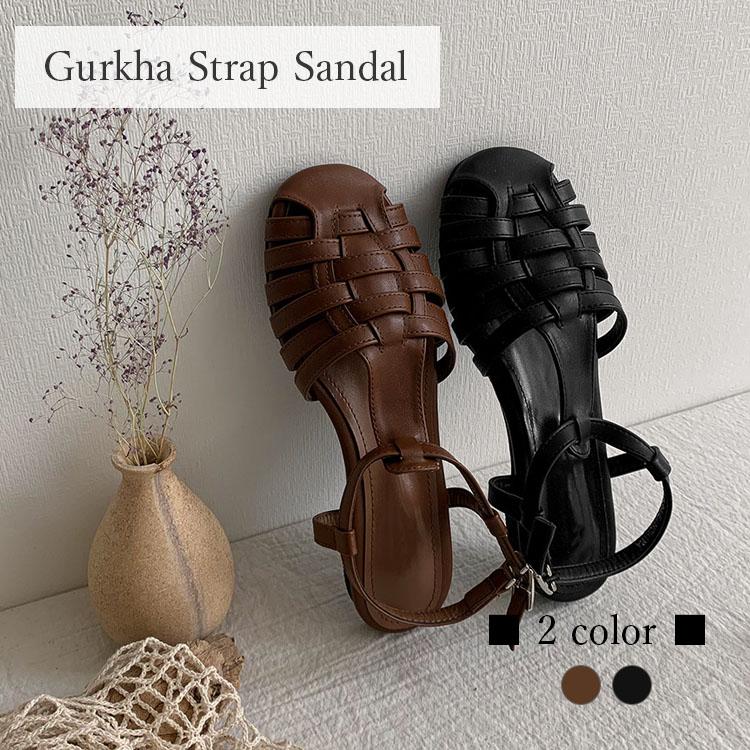 サンダル グルカサンダル フラットサンダル レディース グルカ