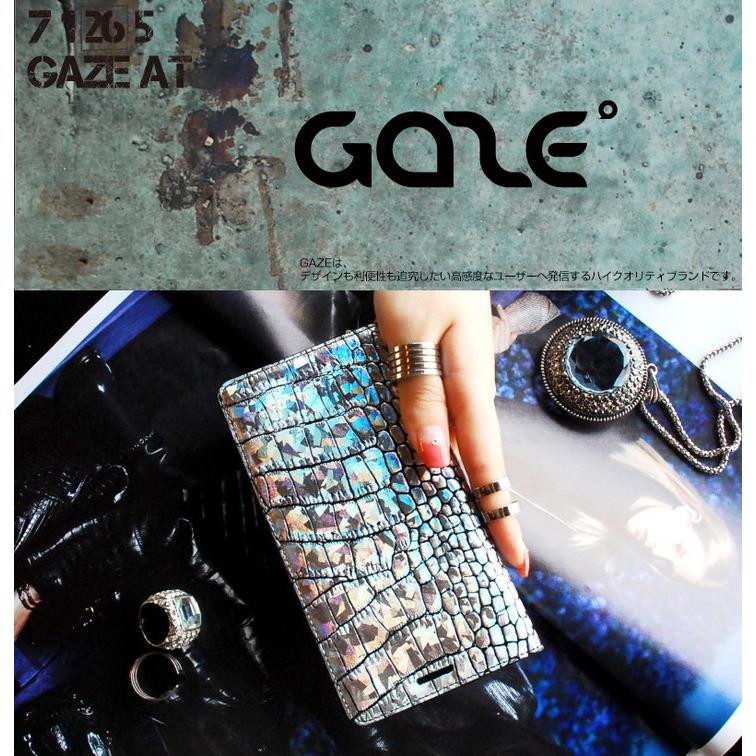 お取り寄せ Galaxy S6 edge ケース GAZE Hologram Croco Diary ゲイズ ホログラムクロコダイアリー 手帳型 ケース カバー｜option｜02