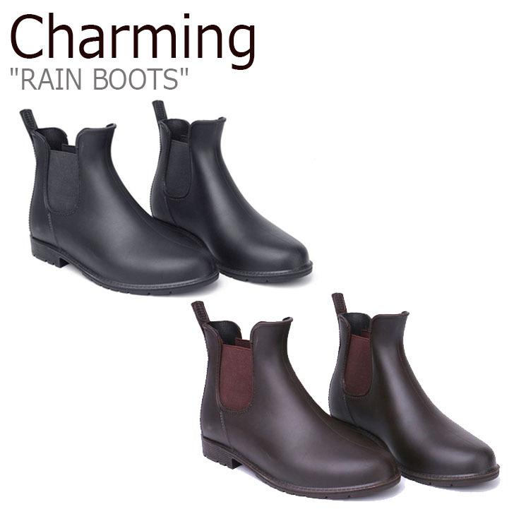 チャーミング レインブーツ Charming メンズ レディース Rain Boots レイン ブーツ BLACK ブラック BROWN ブラウン RAIN3N シューズ｜option