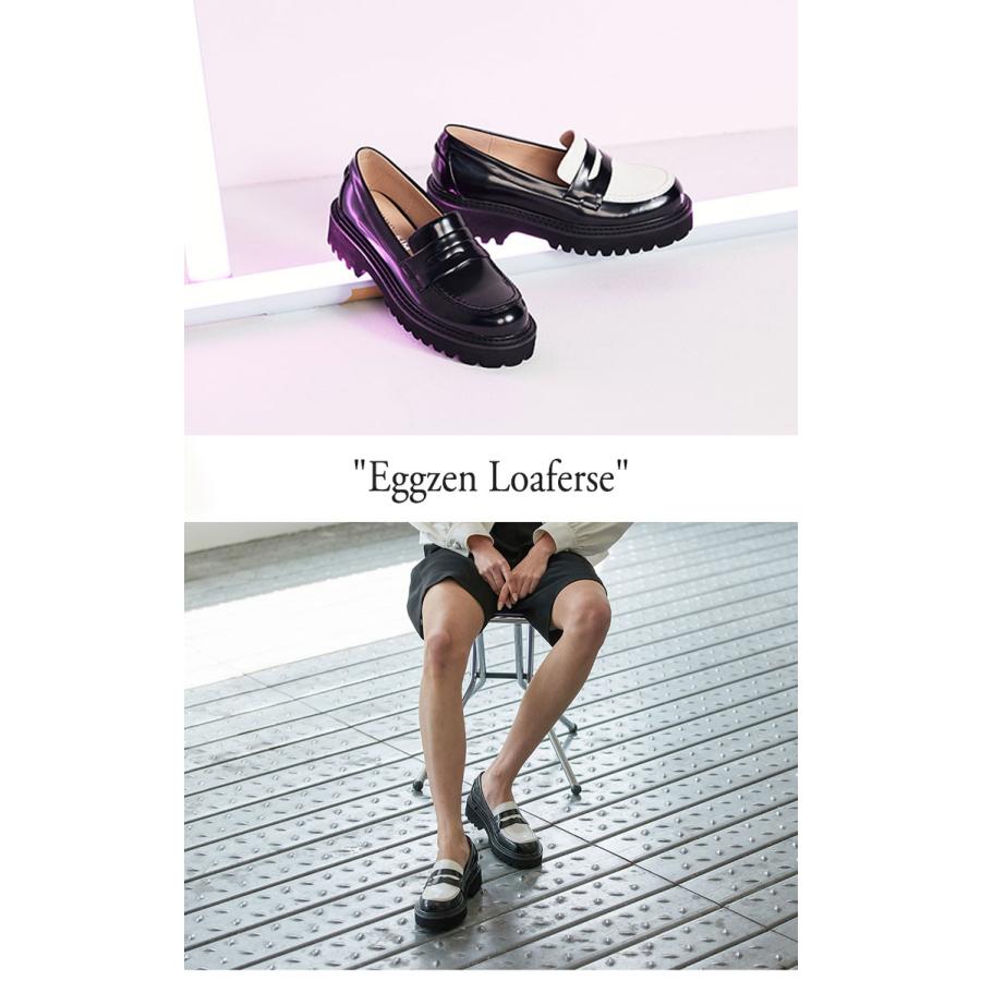 【良好品】 ジニー キム ローファー Jinny Kim レディース Eggzen Loafers エッグゼン ローファー WHITE COMBI ホワイト コンビ BLACK ブラック 301626406 シューズ