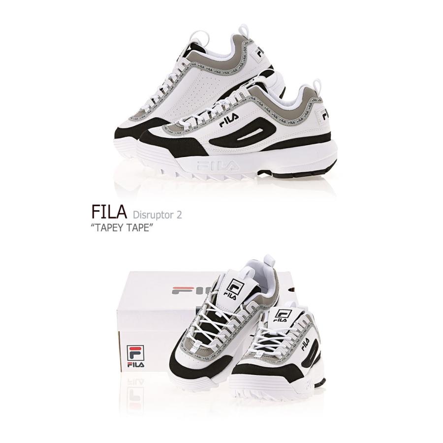 fila disruptor 2 tapey tape white black