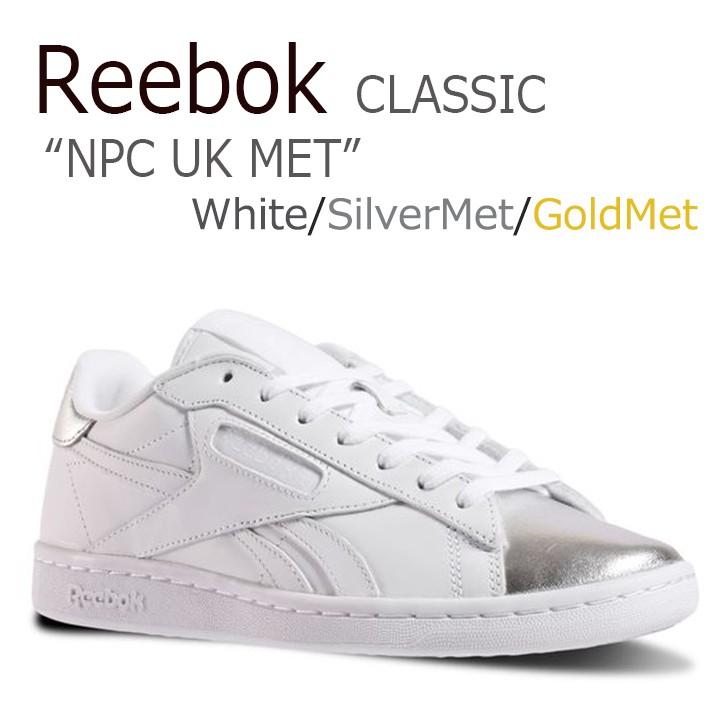 reebok classic white silver