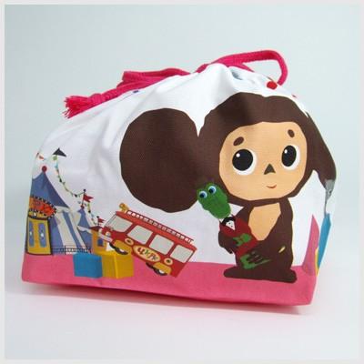 チェブラーシカグッズ チェブラーシカランチ巾着 イラスト積み木遊び ホワイト ランチグッズ ねこくまうさぎ百貨 通販 Yahoo ショッピング