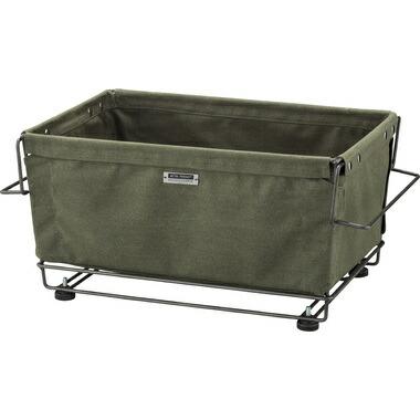 スタッキングバスケット グリーン MIP-92GR アウトドア インドア 折りたたみ ボックス 収納 仕事 用 ランドリー バスケット ワゴン ROOM ESSENCE | ブランド登録なし