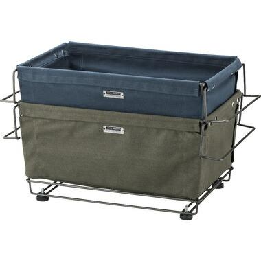 スタッキングバスケット ネイビー MIP-92NV アウトドア インドア 折りたたみ ボックス 収納 仕事 用 ランドリー バスケット ワゴン ROOM ESSENCE | ブランド登録なし | 02