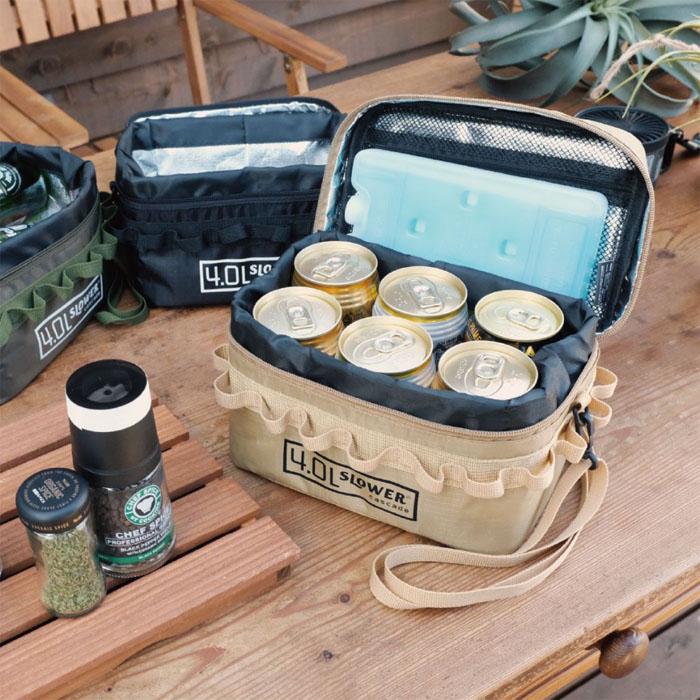SLOWER スロウワー SOFT COOLER Cascade 4.0L アウトドア ソフト クーラー ショッピングバッグ バーベキュー 弁当 保温 保冷 ショッピングバッグ | SLOWER | 08