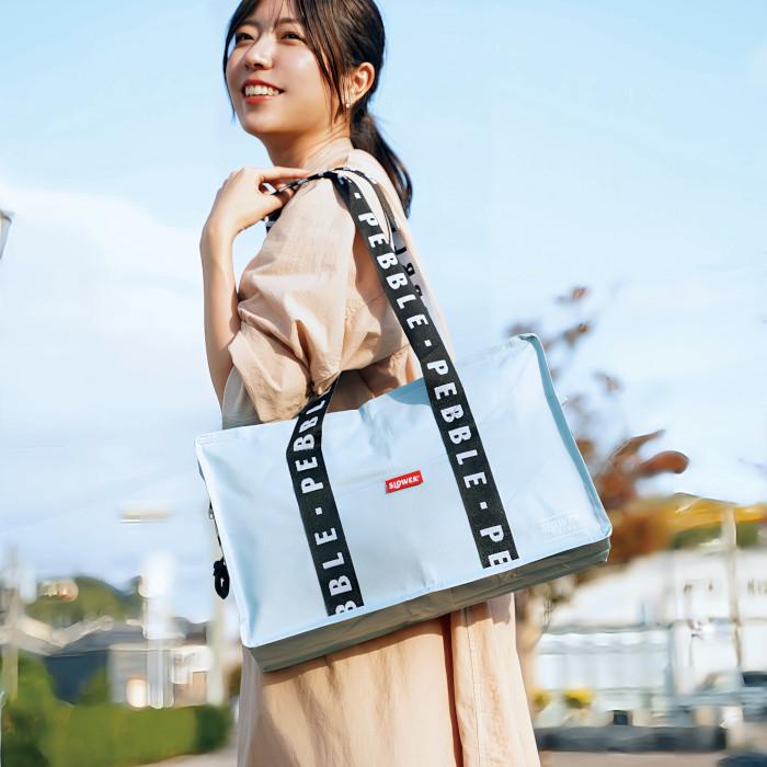 SLOWER スロウワー PEBBLE スクールバッグ 旅 旅行 オススメ 便利アイテム ショルダー 防水 通勤 通学 ショッピングバッグ 軽量 | SLOWER