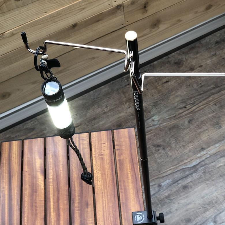 5050workshop 2WAYスタンド アウトドア ランタン ハンガー ポール 吊るし ハンギング ジョイント アルミ 軽量 ソロ ツーリング トレッキング | 5050WORKSHOP