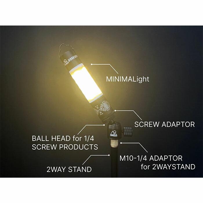 ボールヘッド for 1/4 SCREW PRODUCTS アウトドア ランタン ハンガー ポール ジョイント ソロ ツーリング トレッキング オプション パーツ パワーアップキット | 5050WORKSHOP | 03