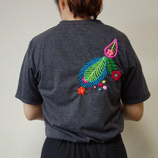 即日発送 コットン100 ｔシャツ レディース 半袖 おしゃれ刺繍 Vネック 上質 丁寧なつくりです グレー Thalofshirt Thalofshirt Oracha 通販 Yahoo ショッピング