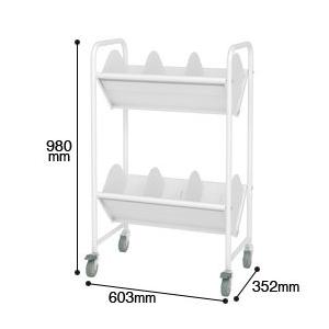 [大特価] トヨダプロダクツ ファイルワゴン 2段 キャスター付 ホワイト BR-2L 【Z2370467912】(13564円)