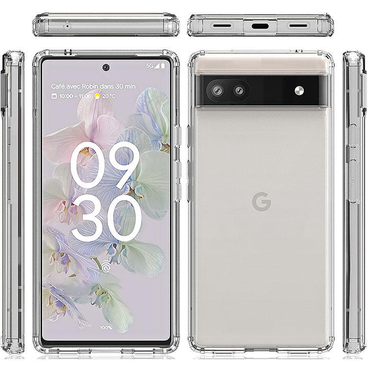 Google Pixel - 新品　pixel6aホワイト SIMフリー衝撃吸収クリアケース付き画面保護フィル Google Pixel 6a ケース pixel6a スマホケース 保護カバー