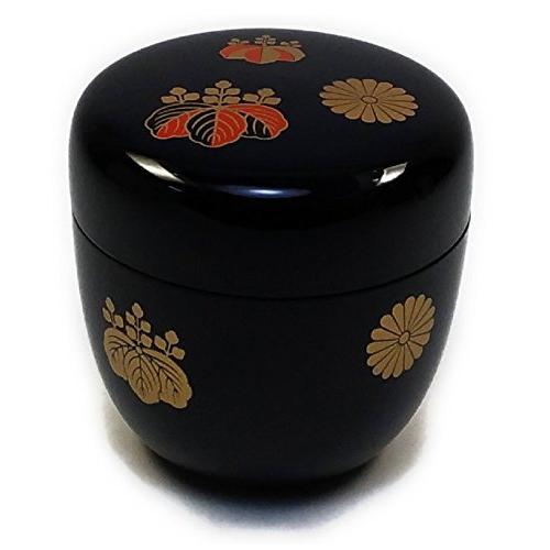 メーカー公式ショップ中棗 高台寺蒔絵 黒塗 日本製 色蒔絵 樹脂製