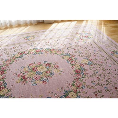 サヤンサヤン 花柄 ラグマット 絨毯 アルダ 200x200 2畳 ローズ ゴブラン織 ベルギー製 使用される の特徴