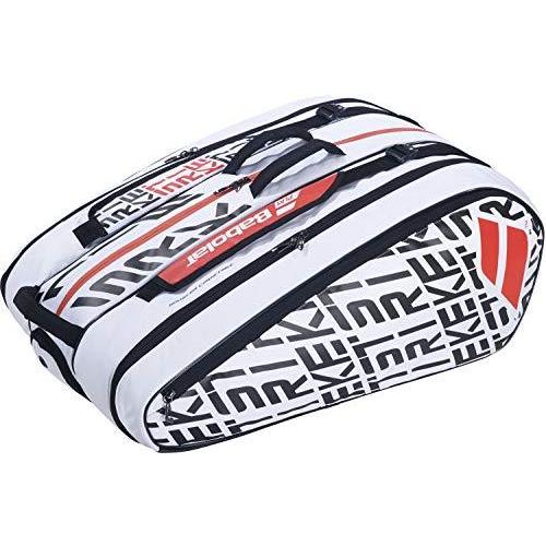 バボラ (Babolat) RACKET HOLDER 12 (テニス用ラケットバッグ 12本収納) PURE STRIKE (ピュアストライク) ホワイト/レッド 75×32×48cm 751201 