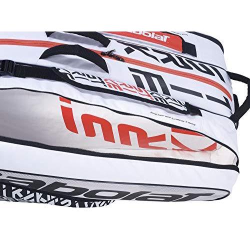 バボラ (Babolat) RACKET HOLDER 12 (テニス用ラケットバッグ 12本収納) PURE STRIKE (ピュアストライク) ホワイト/レッド 75×32×48cm 751201 