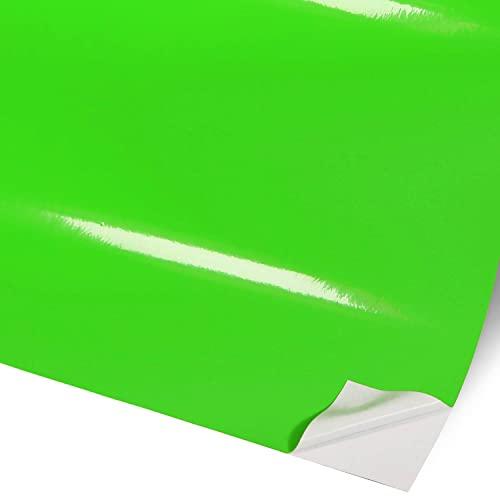 蛍光グリーン(緑色)　蛍光シート　約20cm×約45mサイズ　カッティングステッカー　屋内用カッティングシール　ステッ