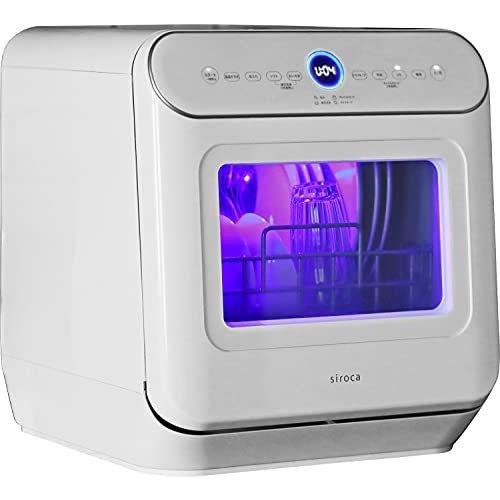 シロカ 2WAY食器洗い乾燥機 [2021年モデル UV除菌 食洗機 工事不要 分岐水栓可 タイマー6段階設定] SS-MU251 ホワイト