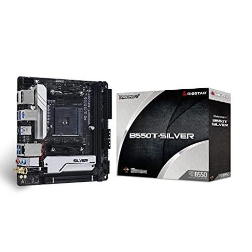 BIOSTAR AMD B550チップセット搭載 Mini ITX マザーボード [ B550T-SILVER ]