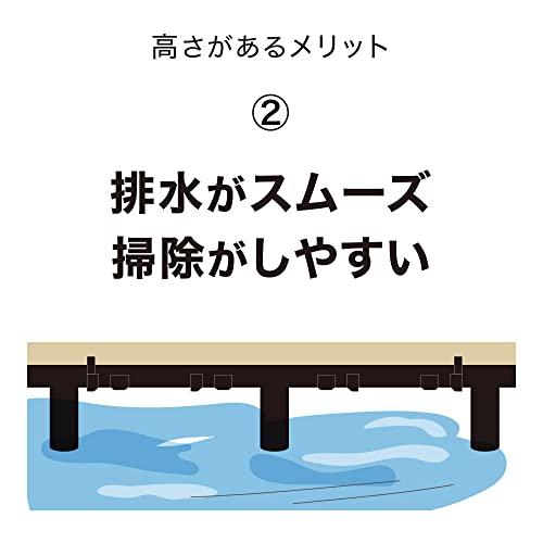 タカショー タイル 磁器 ベースアップデッキ 9枚セット 約0.8平米用 高さがあるので掃除が楽らく清潔 簡単設置 - 15