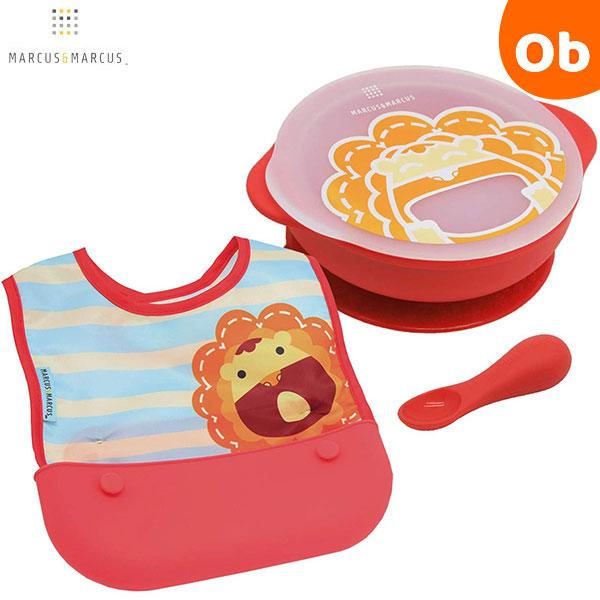 Orange Babyマーカス マーカス トドラーセルフフィーディングセット スプーン3点 Marcus らいおん Mmtsf Ln