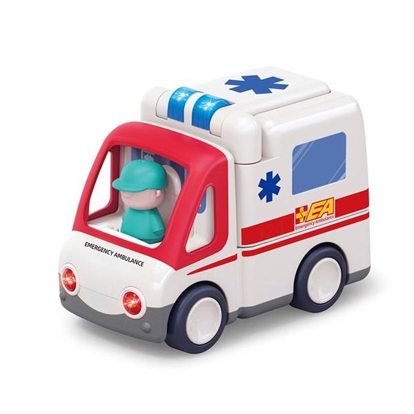 Hola Toys（オラトイズ） 音がいっぱい！ 自分で走るきゅうきゅうしゃ