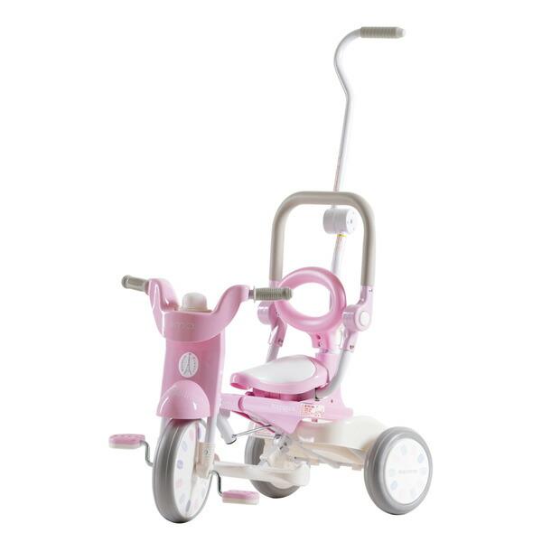 【11月下旬入荷予約分】【選べる特典付】iimo 三輪車 #02 マカロンピンク イーモトライシクルナンバー02 折りたたみ式三輪車 TRICYCLE|orange-baby|02