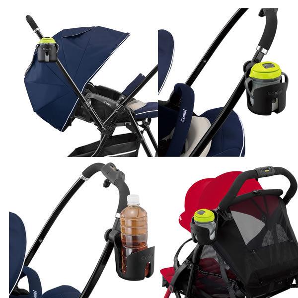 Combi ベビーカー　美品サポートクッション、美品ドリンクホルダー付 Combi（コンビ） カップホルダー ブラック（BK）【送料無料 沖縄・一部